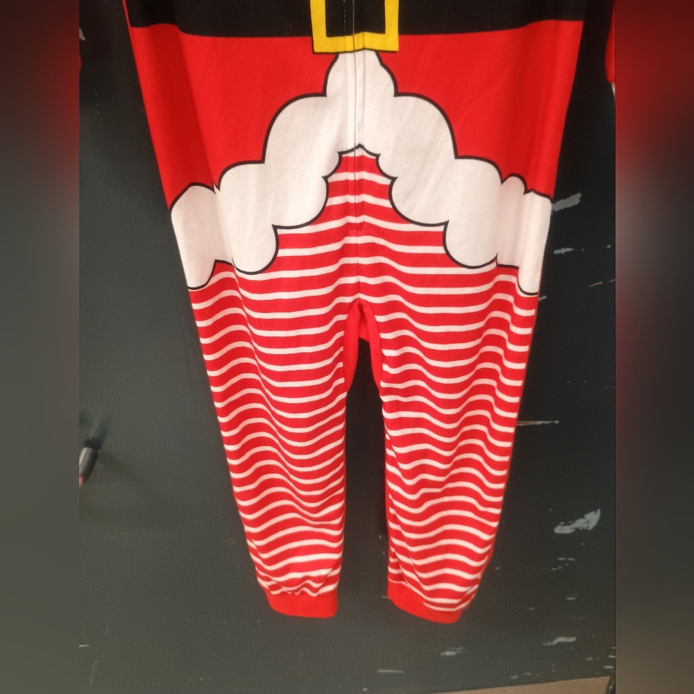 The Grinch Santa Red Onesie Hooded Costume Pajamas Size 6 - Picture 6 of 11